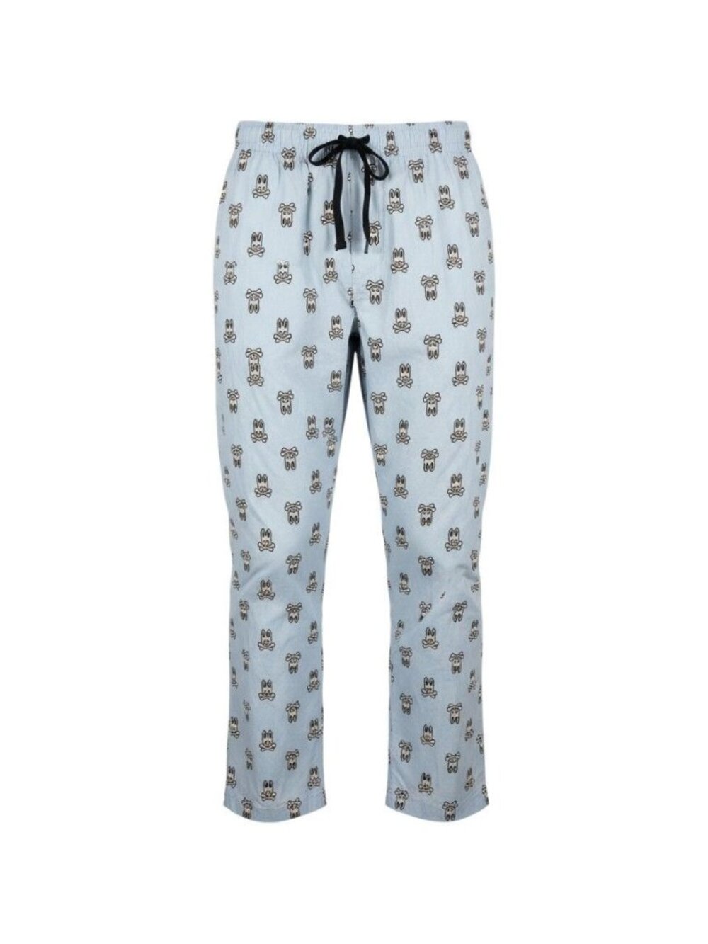 Psycho Bunny Mens Light Blue Skull Bunny Print Lounge Pajama Pants XL